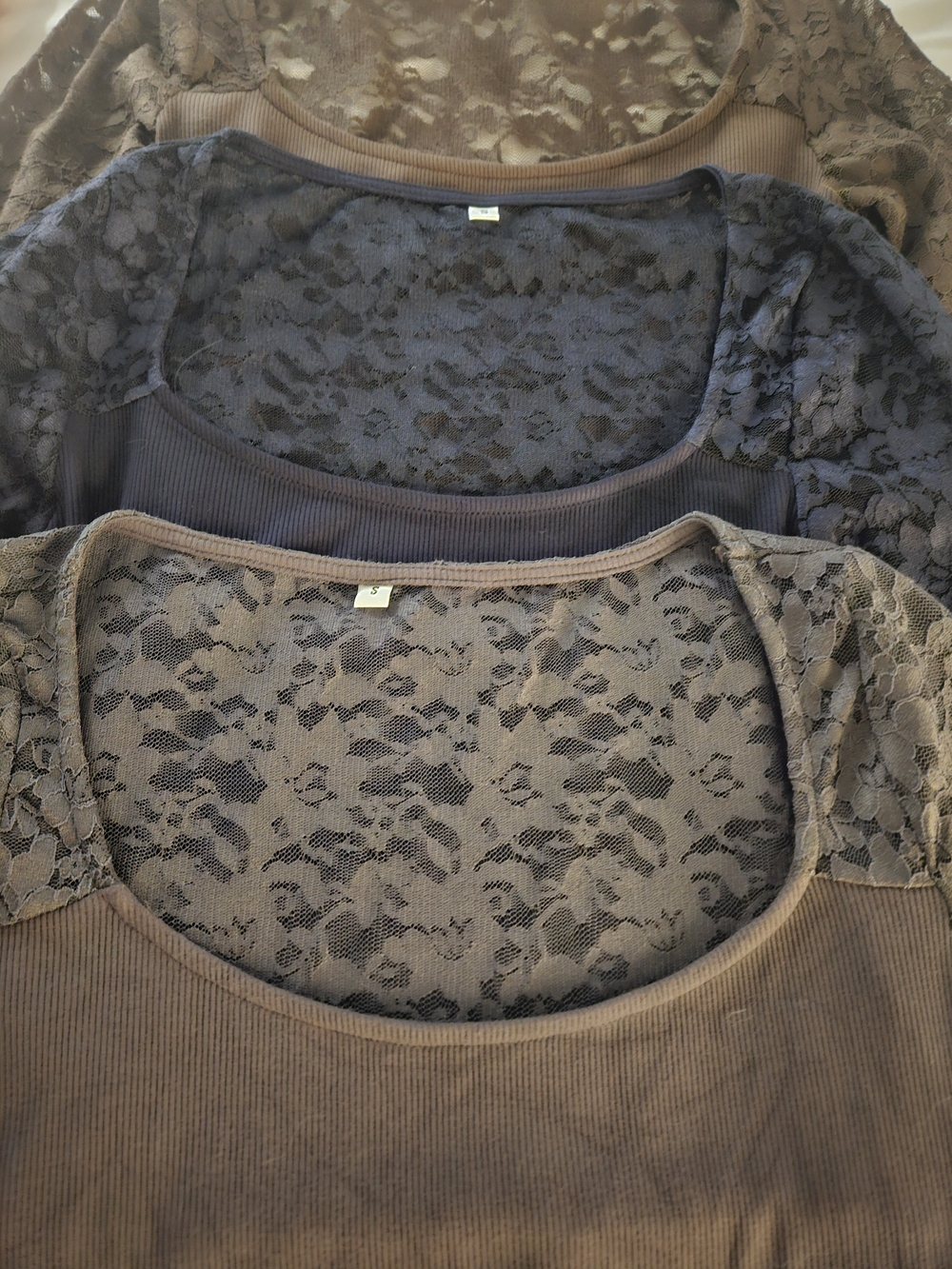 Lace Trim Ribbed Top Bundle - Picture 4 of 7